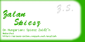 zalan spiesz business card